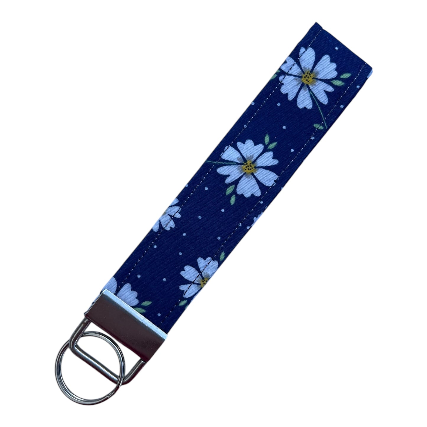 Daisy fabric Keyring/Wristlet