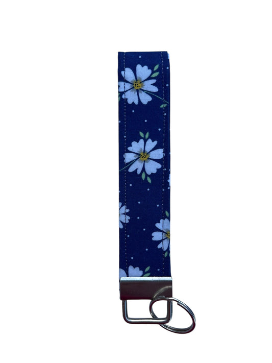 Daisy fabric Keyring/Wristlet